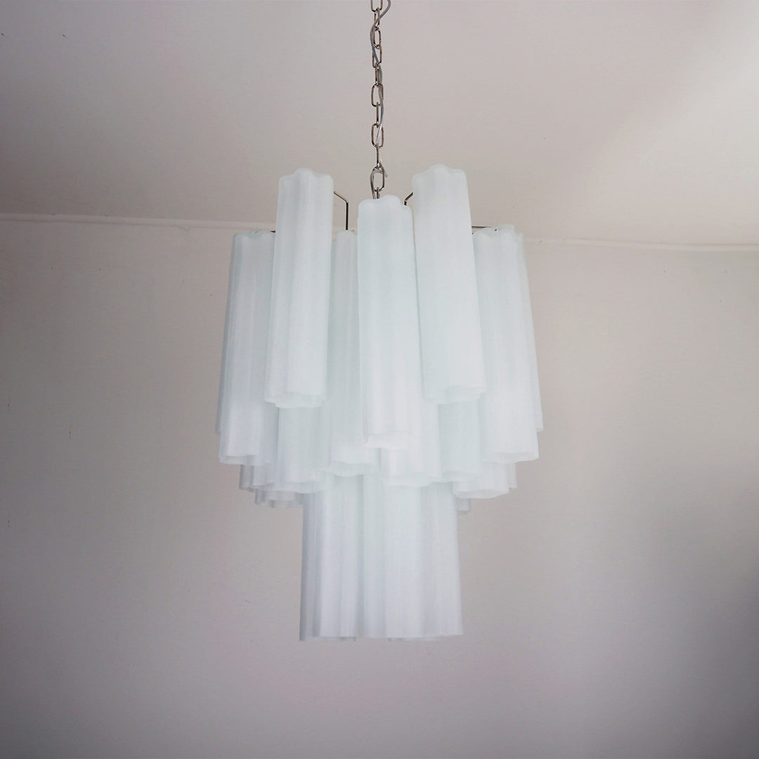 Murano Tubes Chandelier 19" – Italy Modern Murano Star Glass Lamp