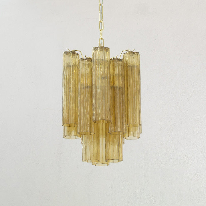 Murano Tubes Chandelier 19" – Italy Modern Murano Star Glass Lamp