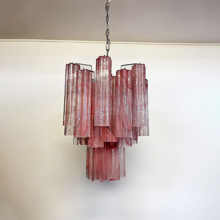 Murano Tubes Chandelier 19" – Italy Modern Murano Star Glass Lamp