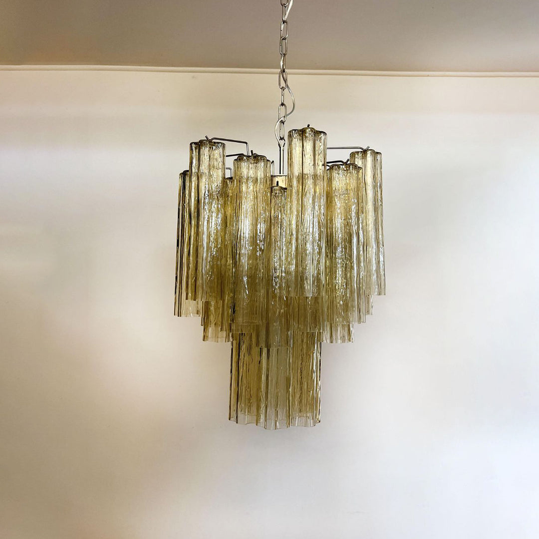 Murano Tubes Chandelier 19" – Italy Modern Murano Star Glass Lamp