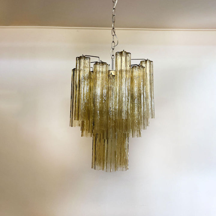 Murano Tubes Chandelier 19" – Italy Modern Murano Star Glass Lamp