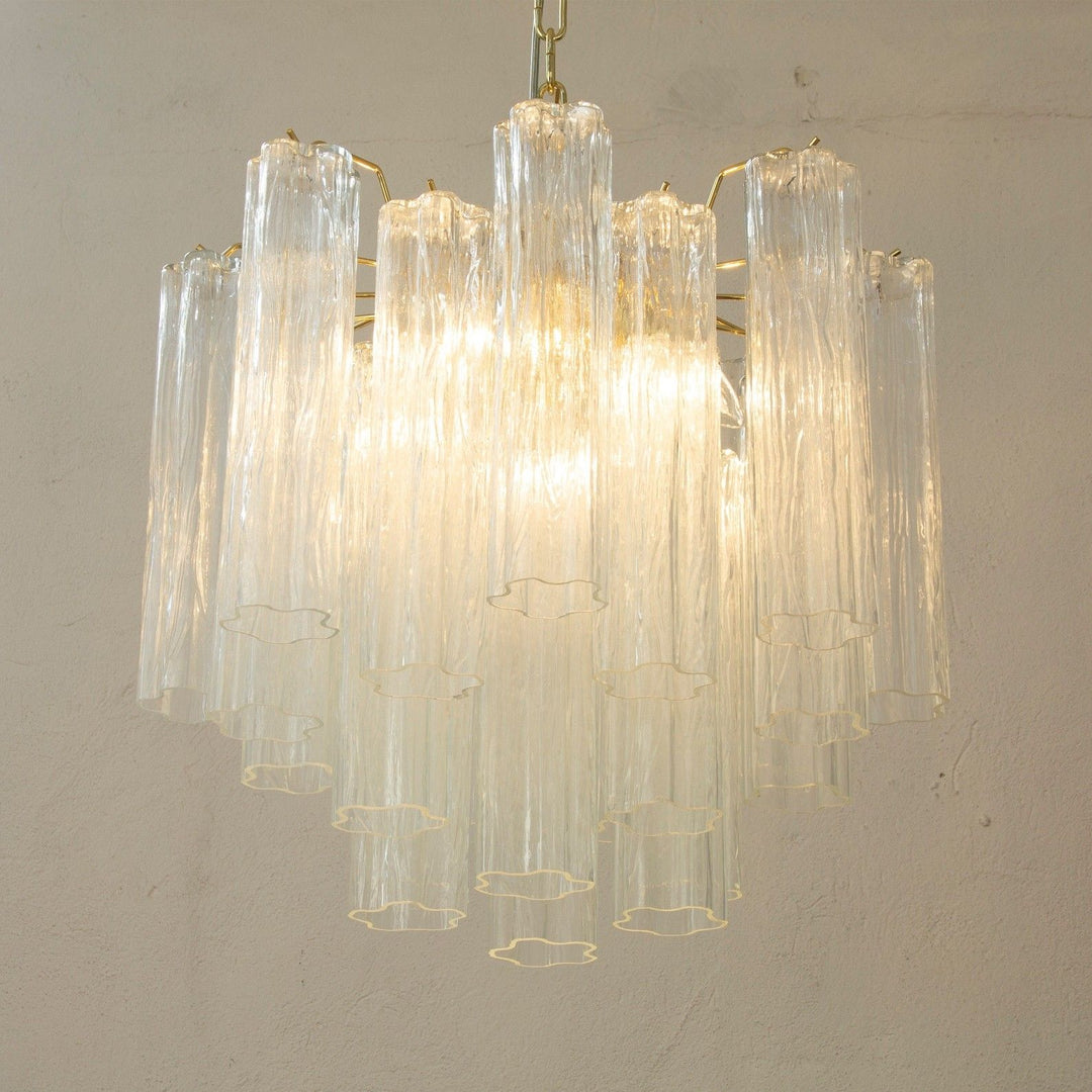Murano Tubes Chandelier 20" – Italy Murano Star Glass Deco Lighting