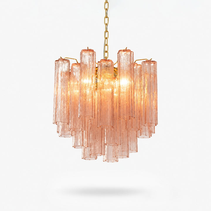Murano Tubes Chandelier 20"