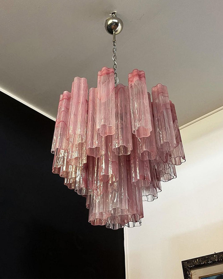 Murano Tubes Chandelier 20" – Italy Murano Star Glass Deco Lighting