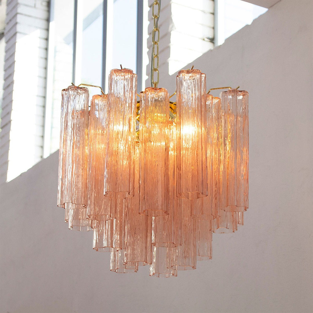 Murano Tubes Chandelier 20" – Italy Murano Star Glass Deco Lighting