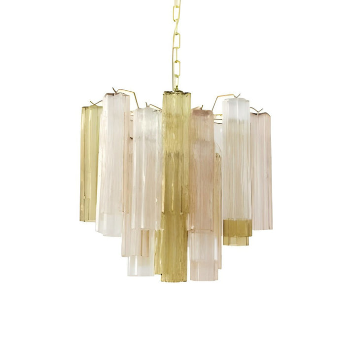 Murano Tubes Chandelier 20" – Italy Murano Star Glass Deco Lighting