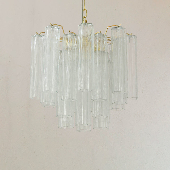 Murano Tubes Chandelier 20" – Italy Murano Star Glass Deco Lighting