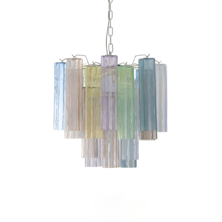 Murano Tubes Chandelier 20" – Italy Murano Star Glass Deco Lighting