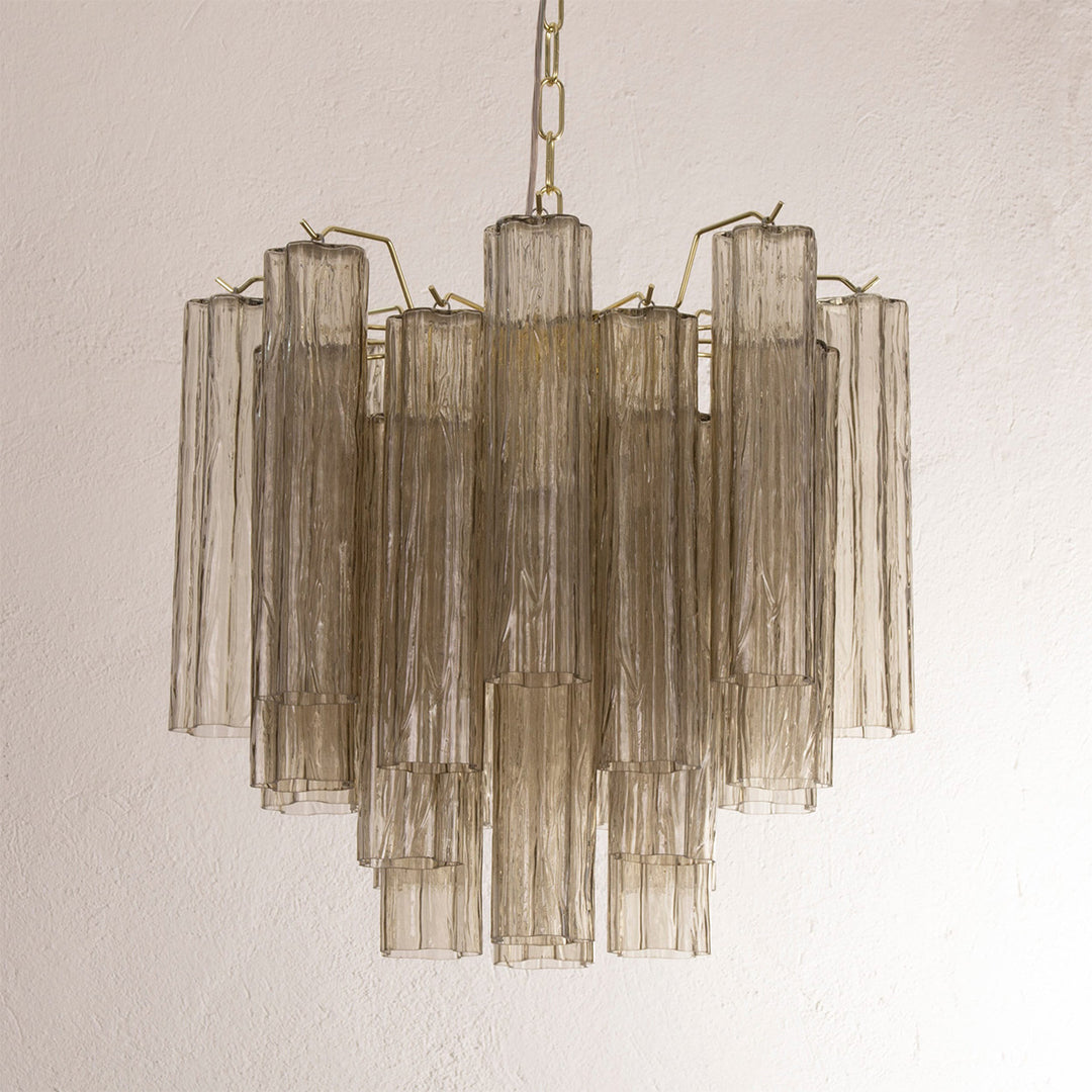 Murano Tubes Chandelier 20" – Italy Murano Star Glass Deco Lighting