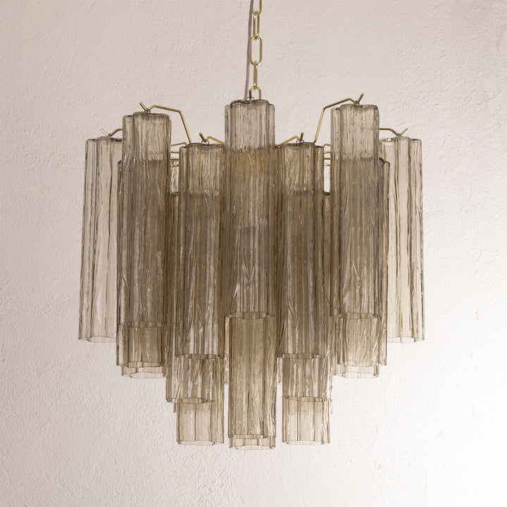 Murano Tubes Chandelier 20" – Italy Murano Star Glass Deco Lighting