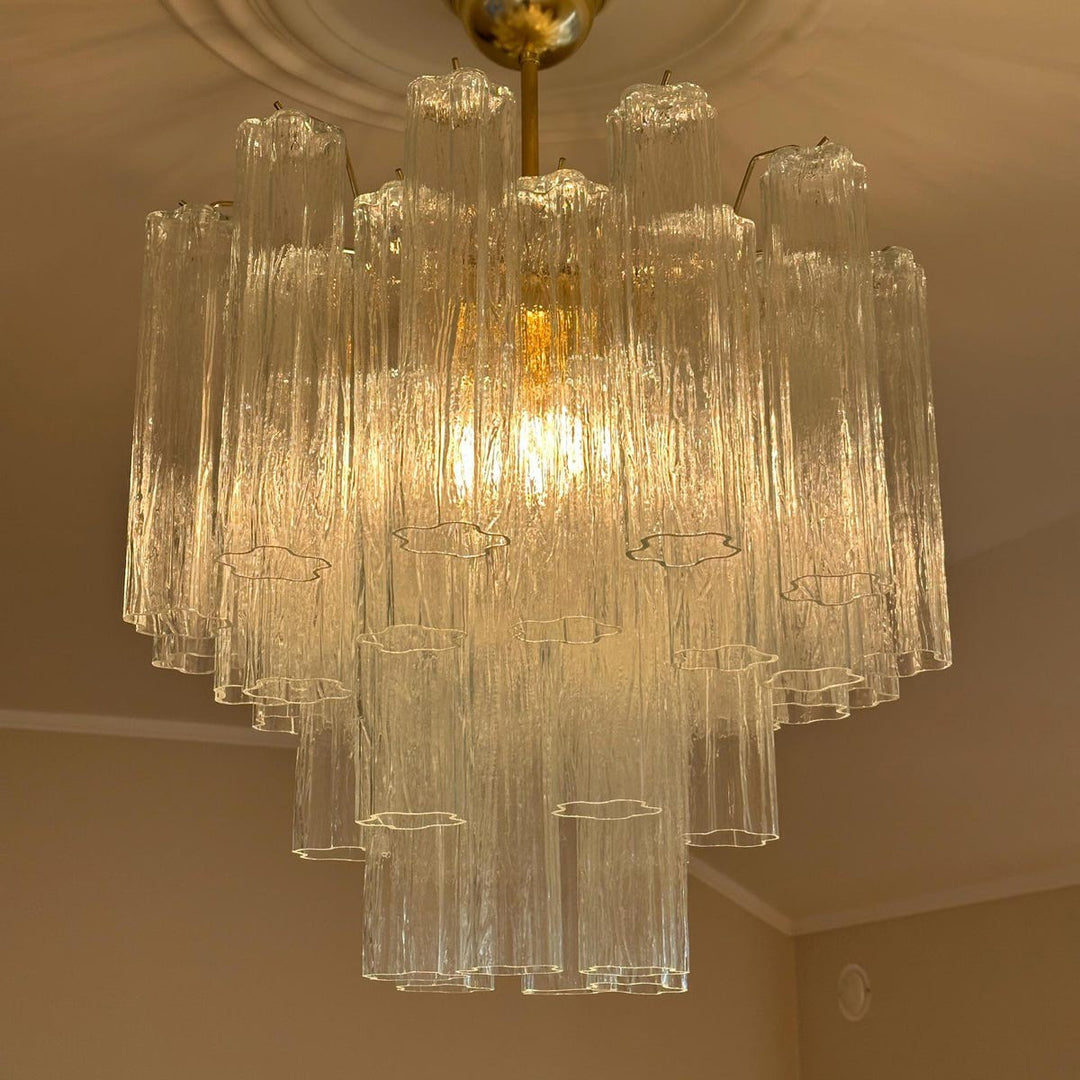 Murano Tubes Chandelier 20" – Italy Murano Star Glass Deco Lighting