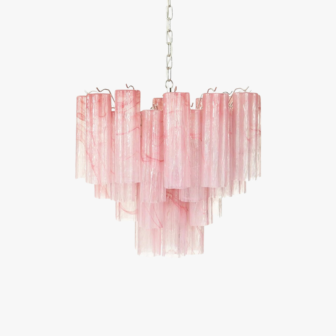 Murano Tubes Chandelier 23" – Italy Murano Star Glass Art Deco Lamp