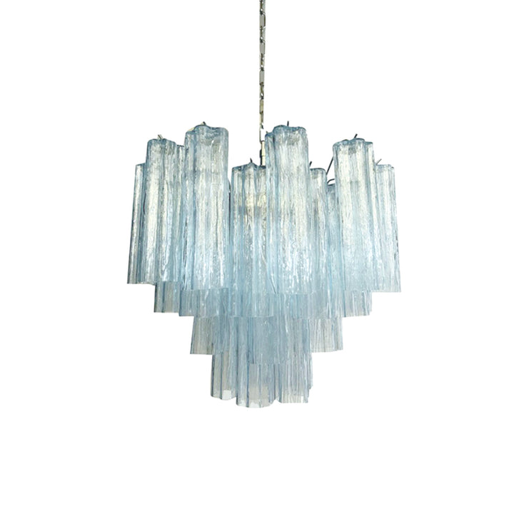 Murano Tubes Chandelier 23" – Italy Murano Star Glass Art Deco Lamp