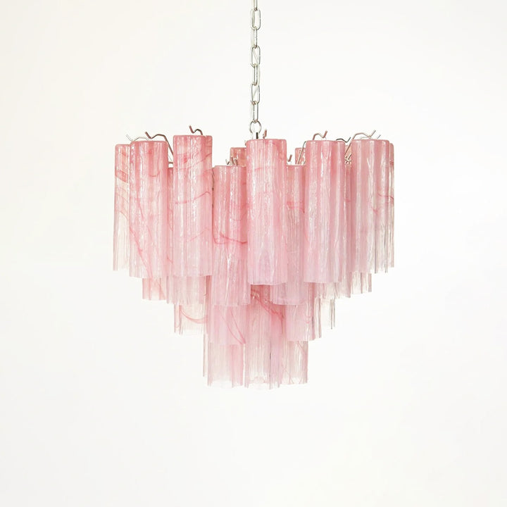 Murano Tubes Chandelier 23" – Italy Murano Star Glass Art Deco Lamp