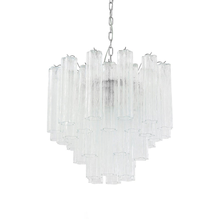 Murano Tubes Chandelier 23" – Italy Murano Star Glass Art Deco Lamp