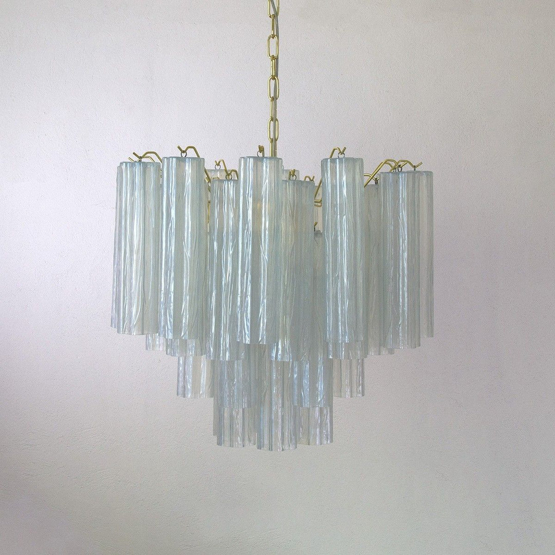 Murano Tubes Chandelier 23" – Italy Murano Star Glass Art Deco Lamp