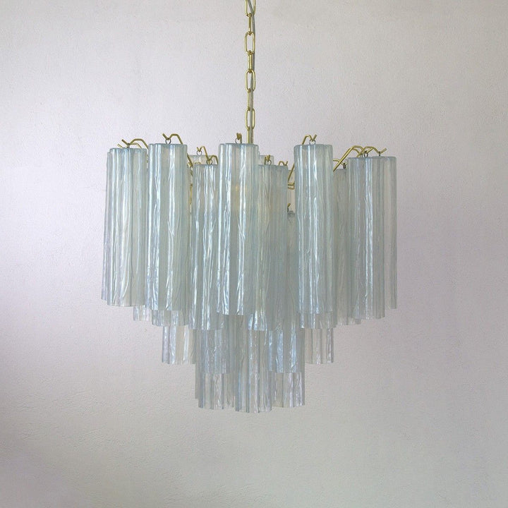 Murano Tubes Chandelier 23" – Italy Murano Star Glass Art Deco Lamp
