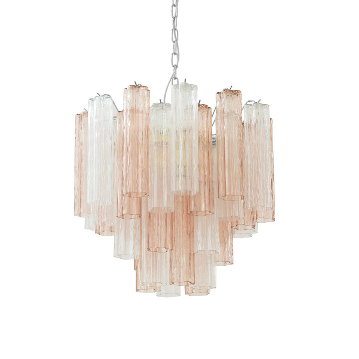 Murano Tubes Chandelier 23" – Italy Murano Star Glass Art Deco Lamp