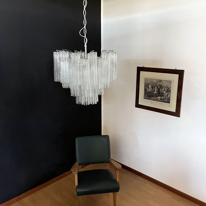 Murano Tubes Chandelier 23" – Italy Murano Star Glass Art Deco Lamp