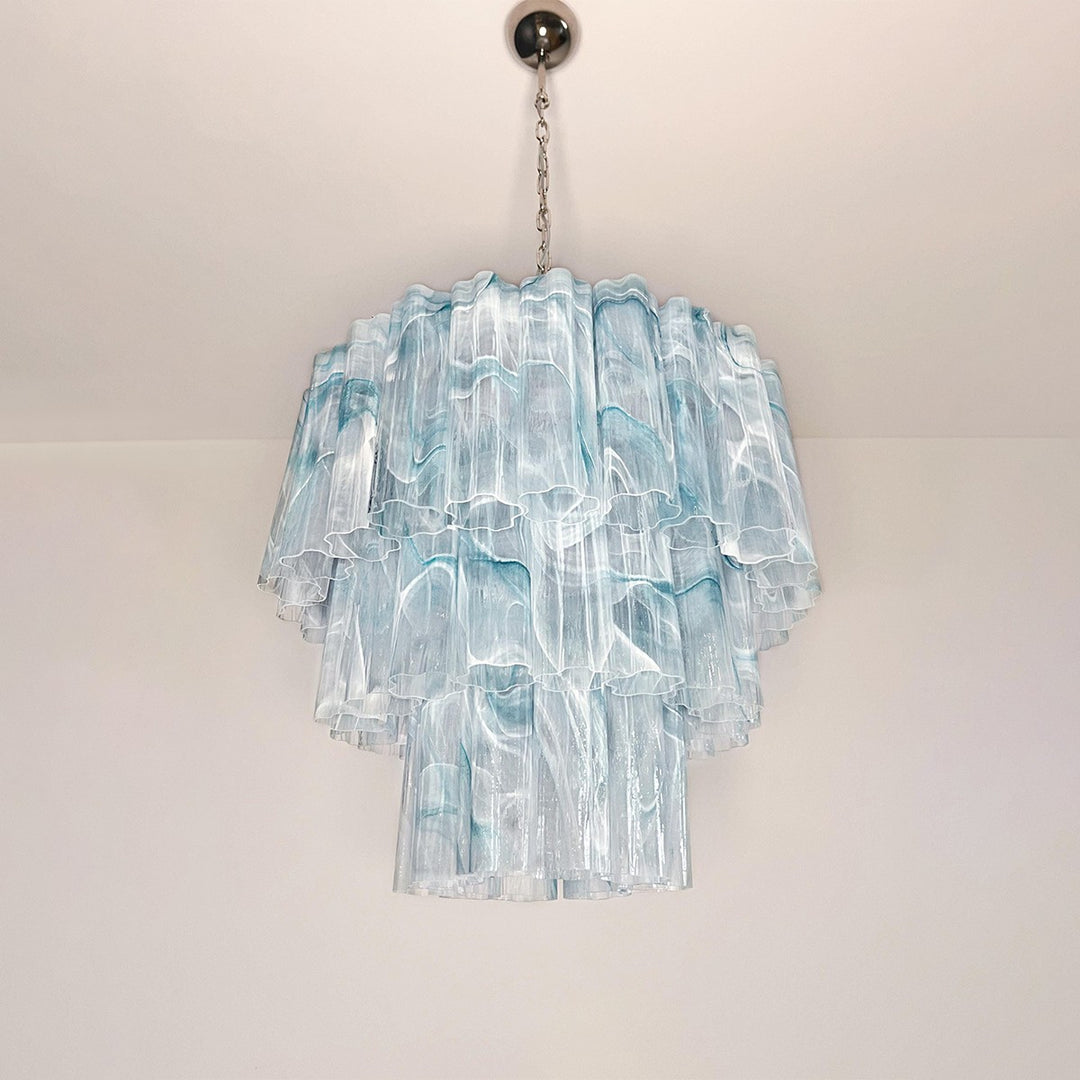Murano Tubes Chandelier 25" – Luxury Murano Star Glass Art Lamp
