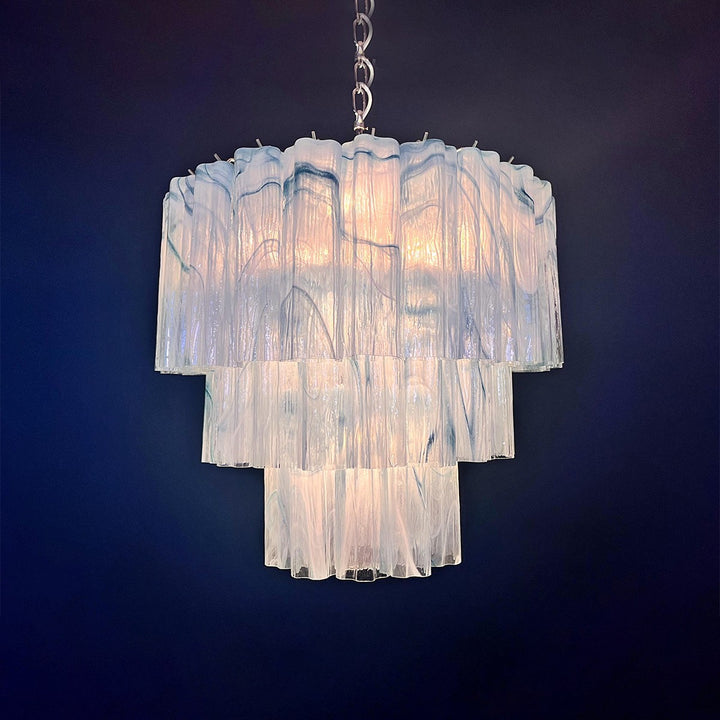 Murano Tubes Chandelier 25" – Luxury Murano Star Glass Art Lamp