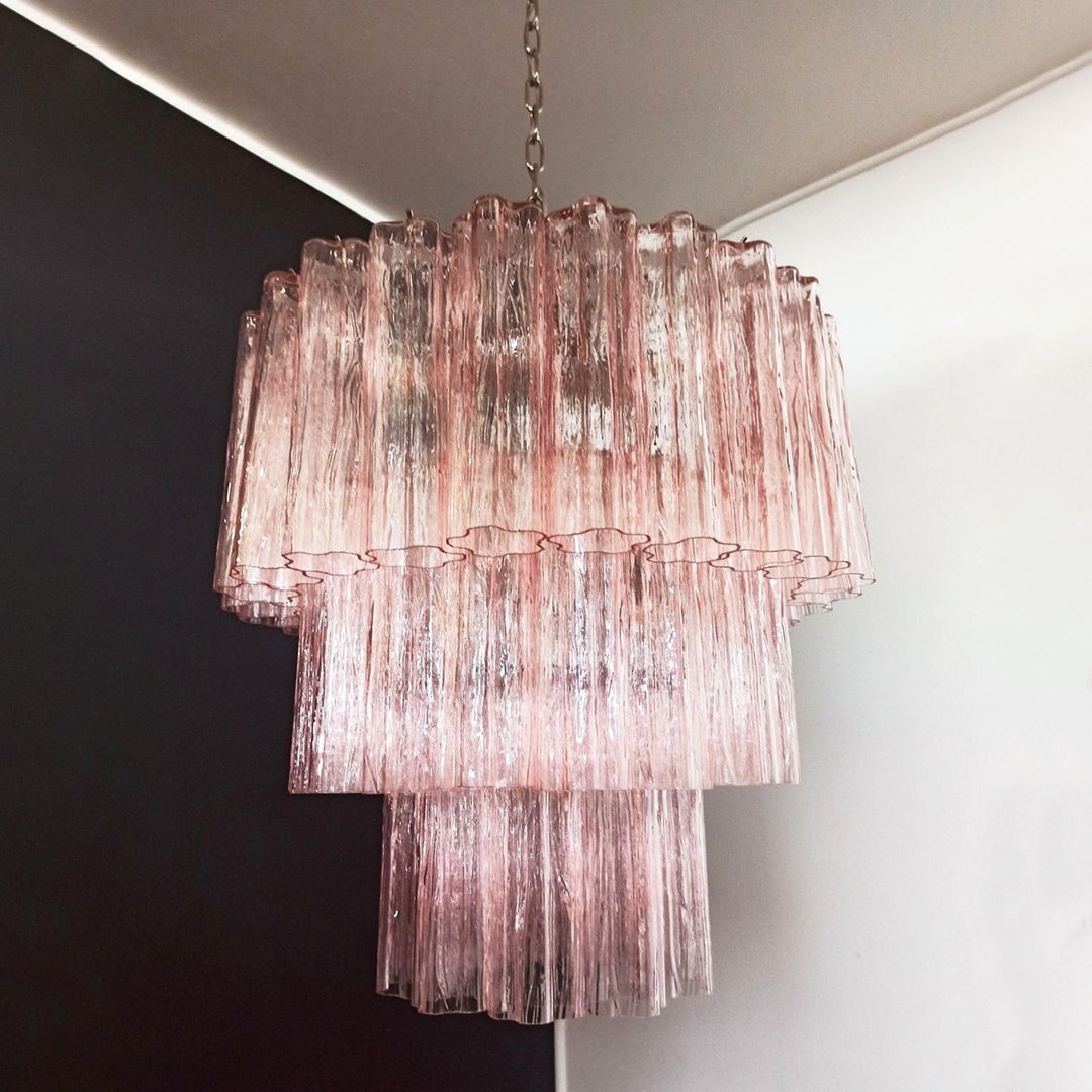 Murano Tubes Chandelier 25" – Luxury Murano Star Glass Art Lamp