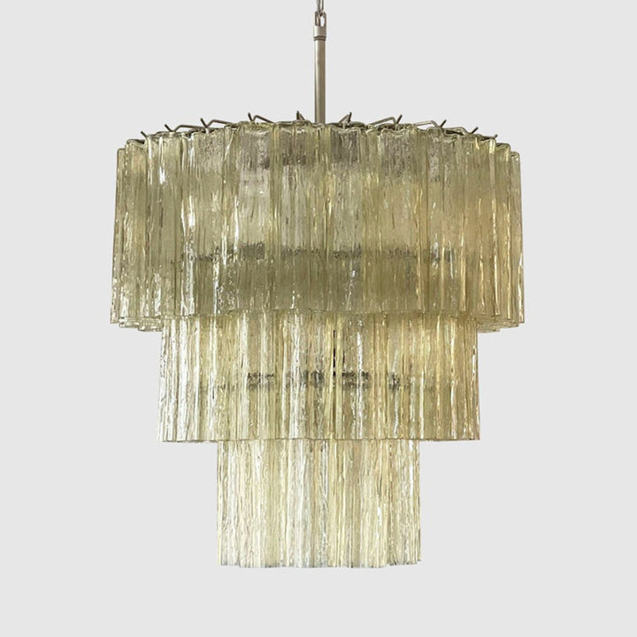 Murano Tubes Chandelier 25" – Luxury Murano Star Glass Art Lamp