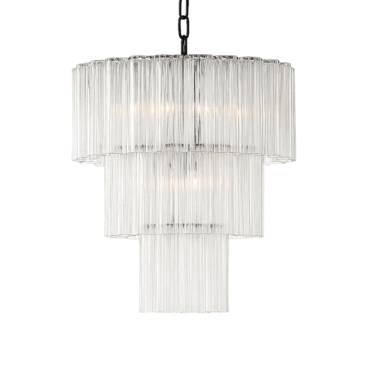Murano Tubes Chandelier 25" – Luxury Murano Star Glass Art Lamp