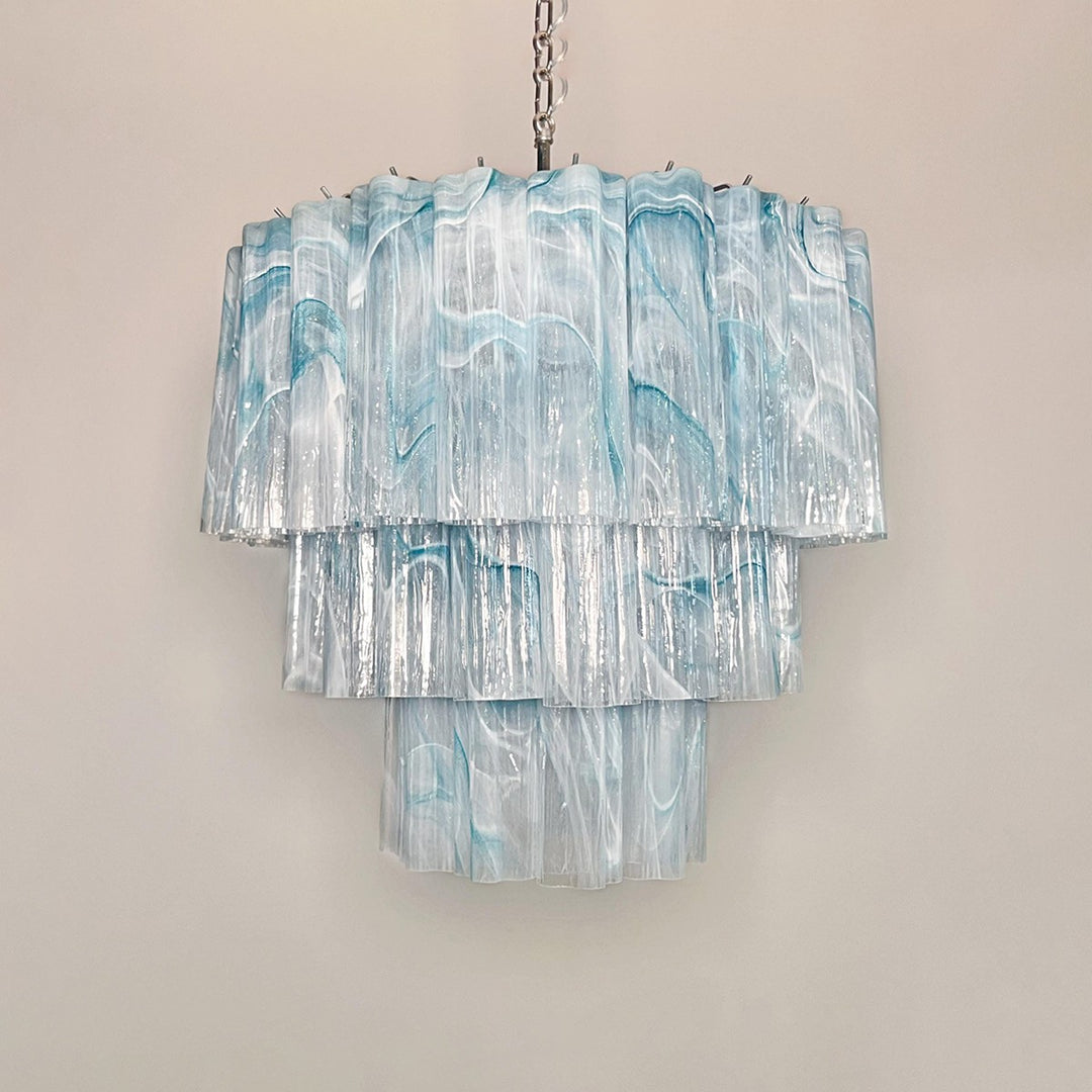 Murano Tubes Chandelier 25" – Luxury Murano Star Glass Art Lamp