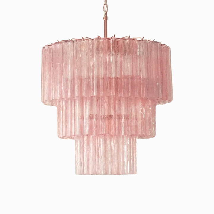 Murano Tubes Chandelier 25" – Luxury Murano Star Glass Art Lamp