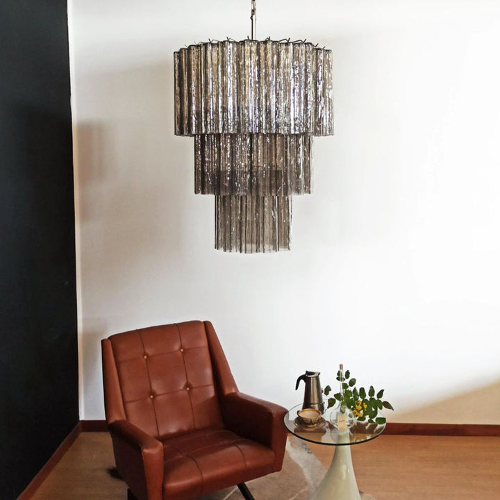 Murano Tubes Chandelier 25" – Luxury Murano Star Glass Art Lamp