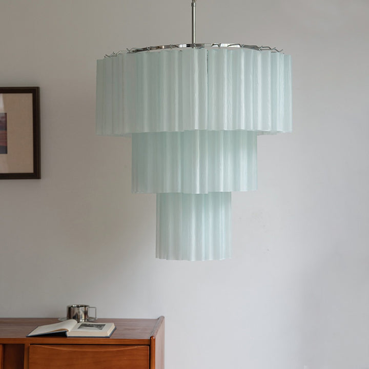 Murano Tubes Chandelier 25" – Luxury Murano Star Glass Art Lamp