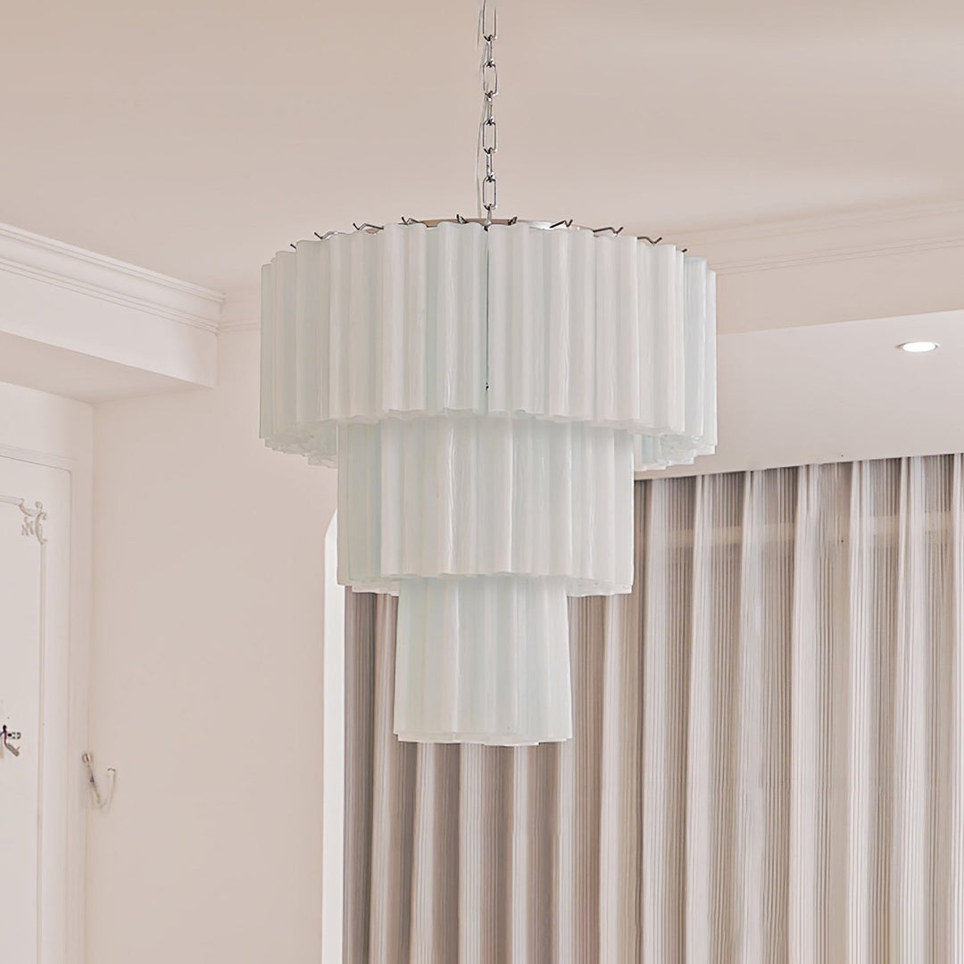 Murano Tubes Chandelier 25" – Luxury Murano Star Glass Art Lamp