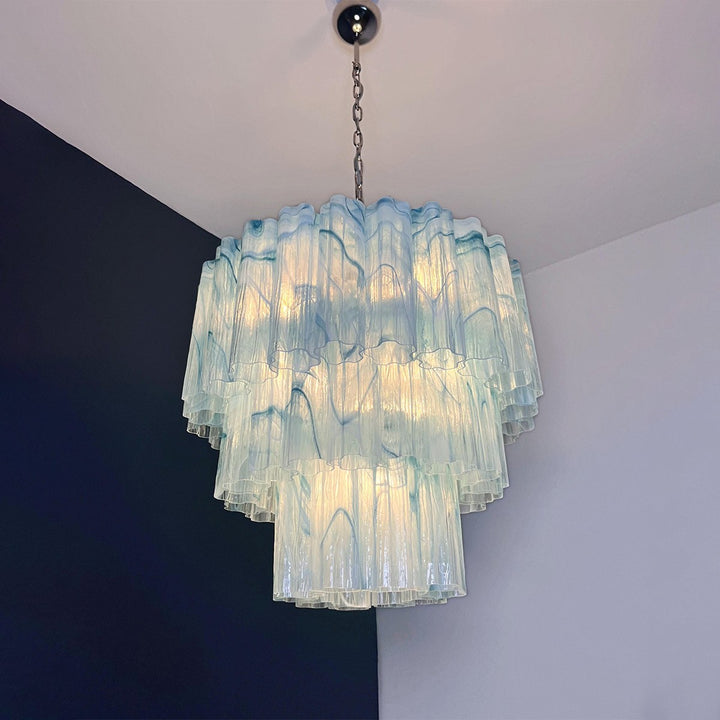 Murano Tubes Chandelier 25" – Luxury Murano Star Glass Art Lamp