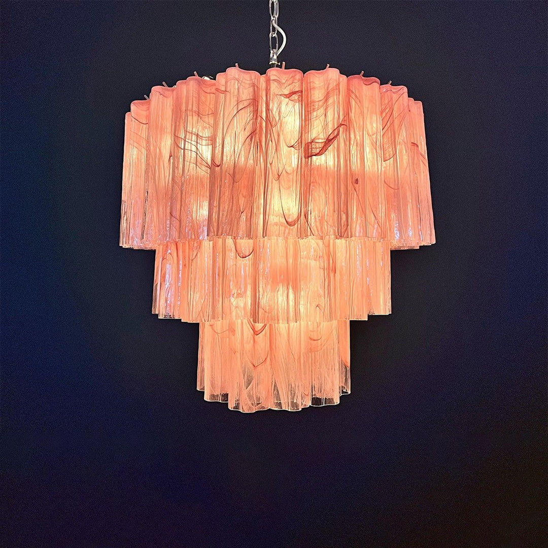 Murano Tubes Chandelier 25" – Luxury Murano Star Glass Art Lamp