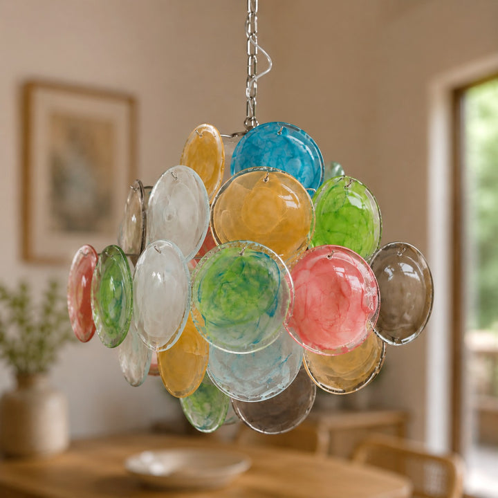 Murano Disk Chandelier 20"