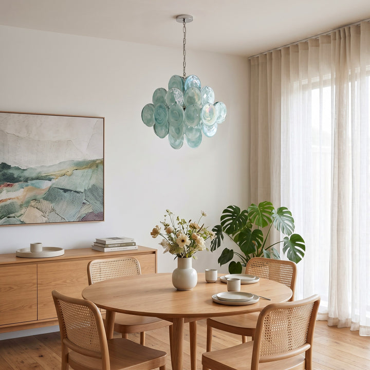 Murano Disk Chandelier 20"