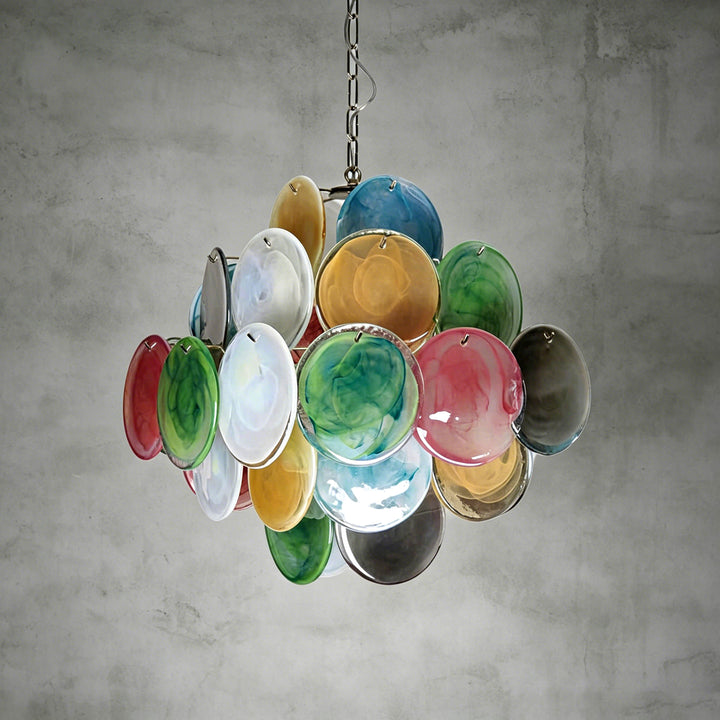 Murano Disk Chandelier 20"