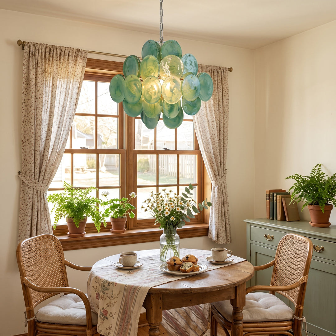 Murano Disk Chandelier 20"