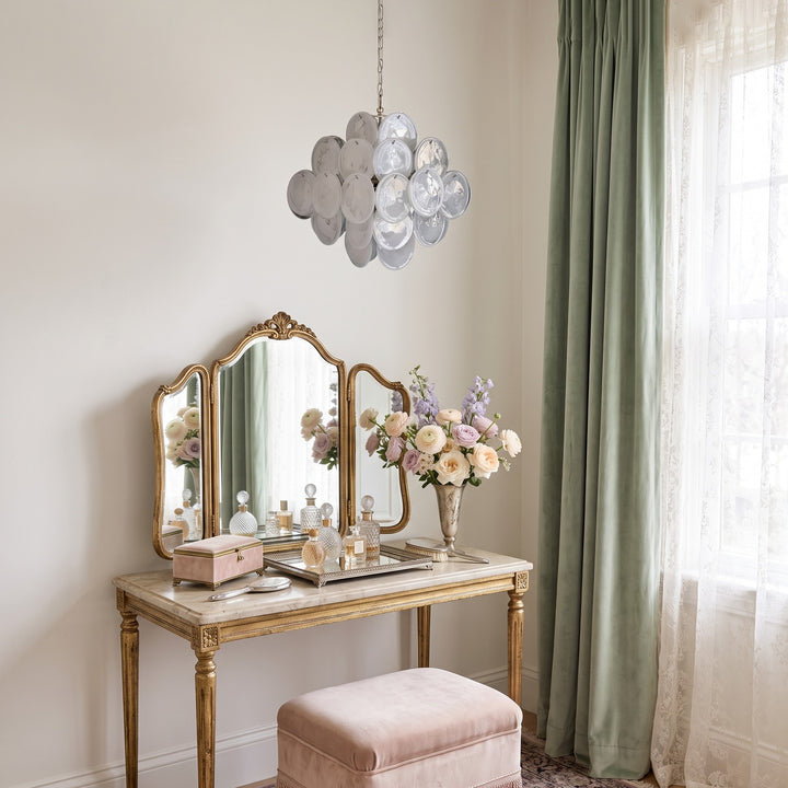 Murano Disk Chandelier 20"