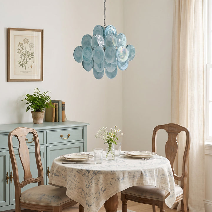 Murano Disk Chandelier 20"