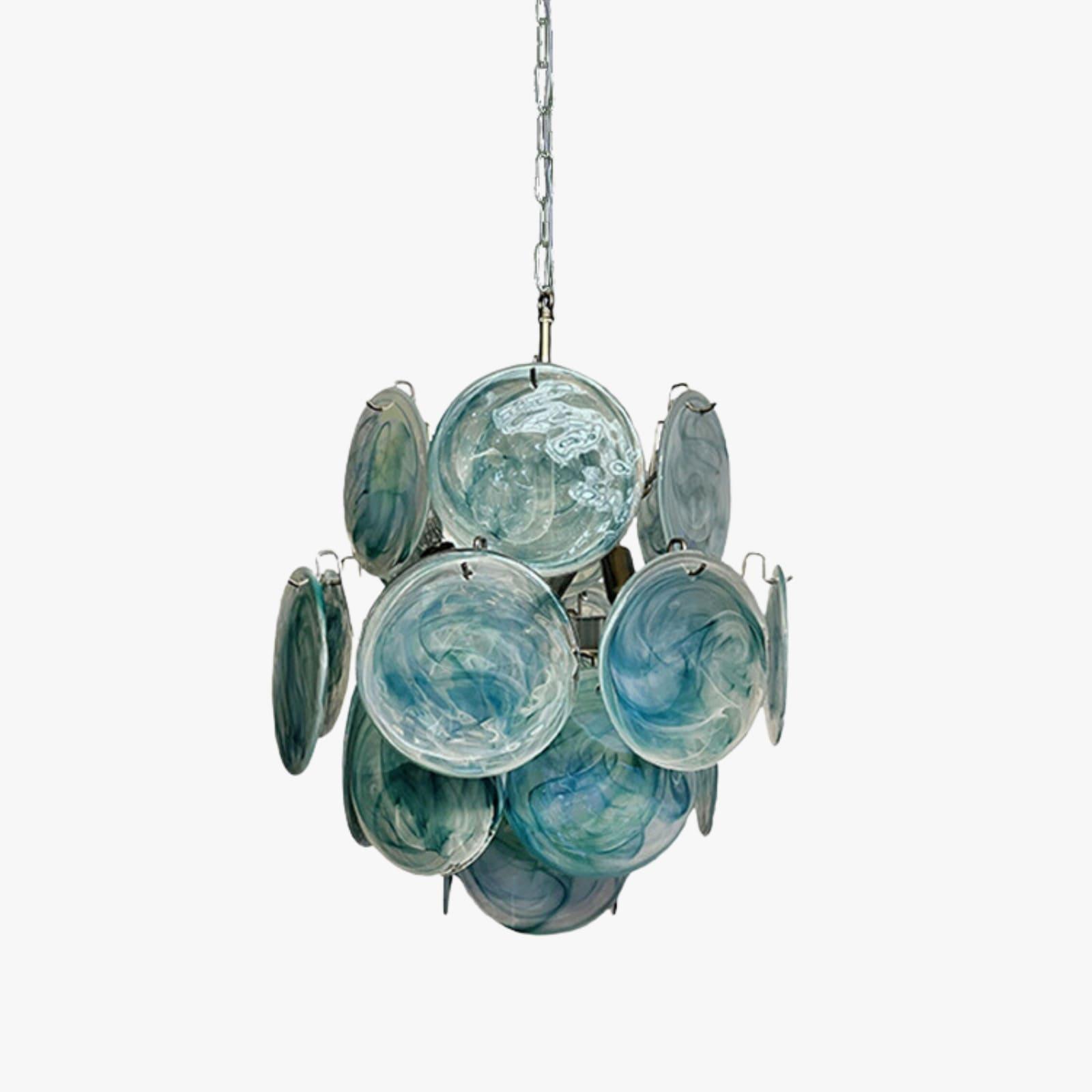 Murano Iridescent Glass Chandelier 17.7″