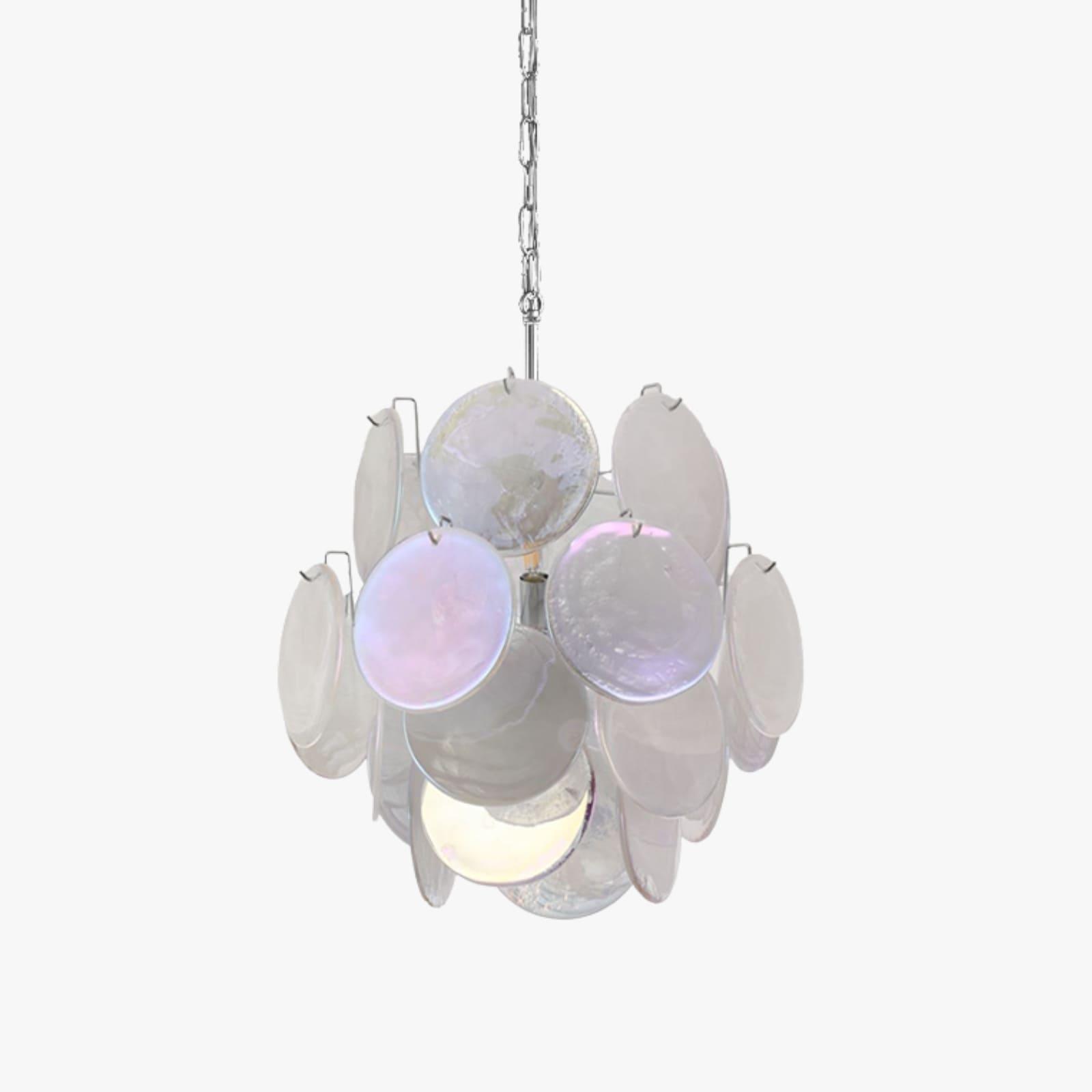 Murano Iridescent Glass Chandelier 17.7″