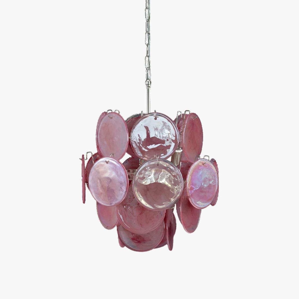 Murano Iridescent Glass Chandelier 17.7″