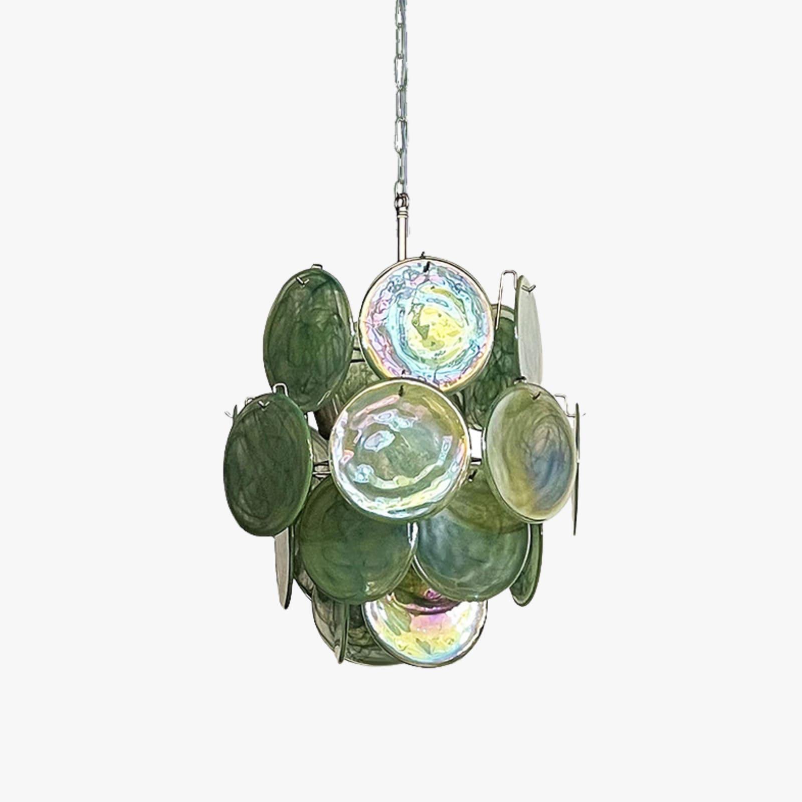 Murano Iridescent Glass Chandelier 17.7″