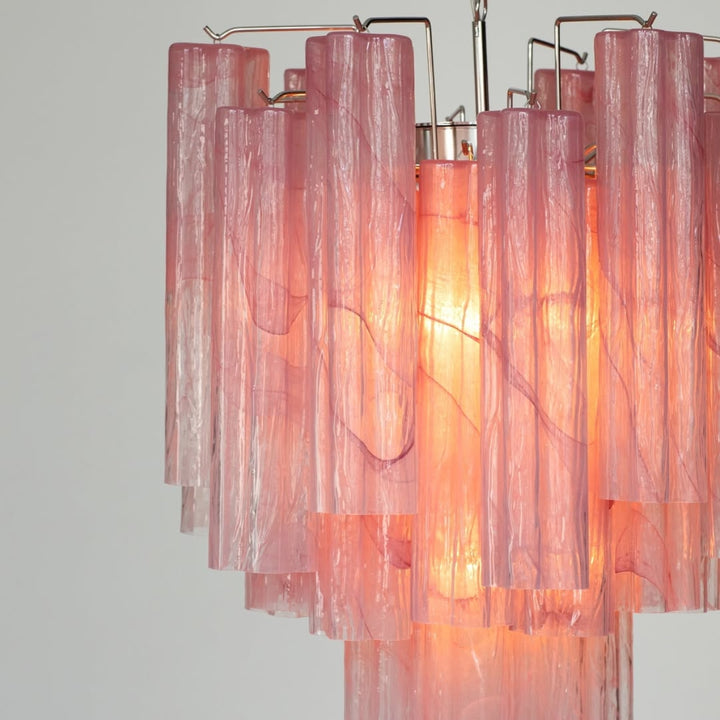 Murano Tubes Chandelier 19" – Italy Modern Murano Star Glass Lamp