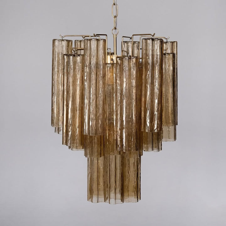 Murano Tubes Chandelier 19" – Italy Modern Murano Star Glass Lamp