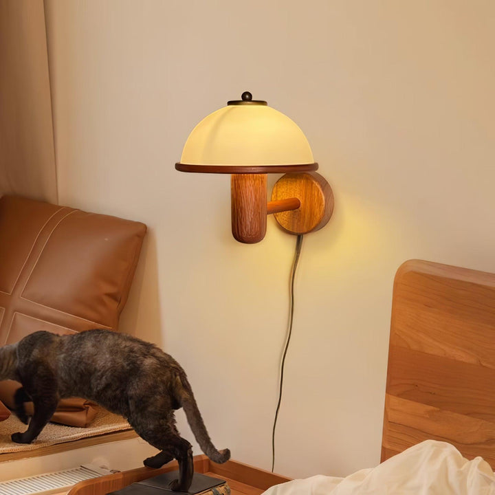 Mushroom Wood Wall Lamp - Rustic Lighting | Vinlighting | Vinlighting