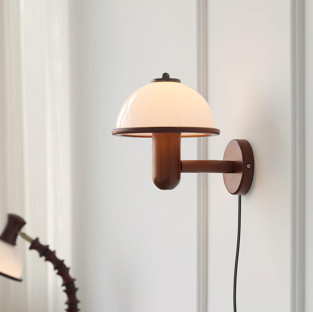 Mushroom Wood Wall Lamp - Rustic Lighting | Vinlighting | Vinlighting