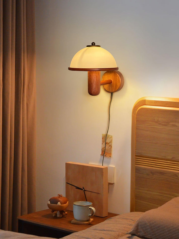 Mushroom Wood Wall Lamp - Rustic Lighting | Vinlighting | Vinlighting
